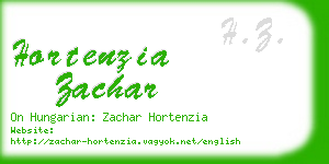 hortenzia zachar business card